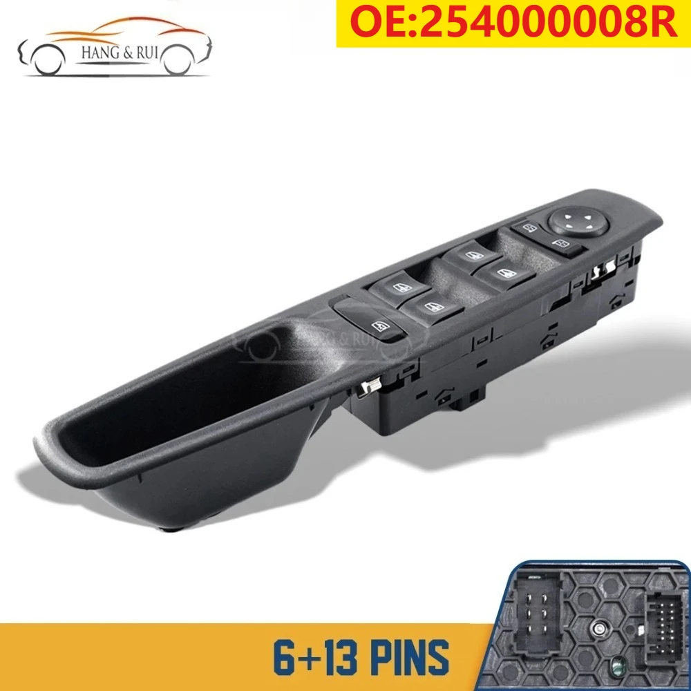 Interruptor Eléctrico para Ventanilla de Puerta Lado del Conductor, para Renault Fluence L30, para Samsung SM3 L38 MK2 2010-2016, Accesorios para Automóviles