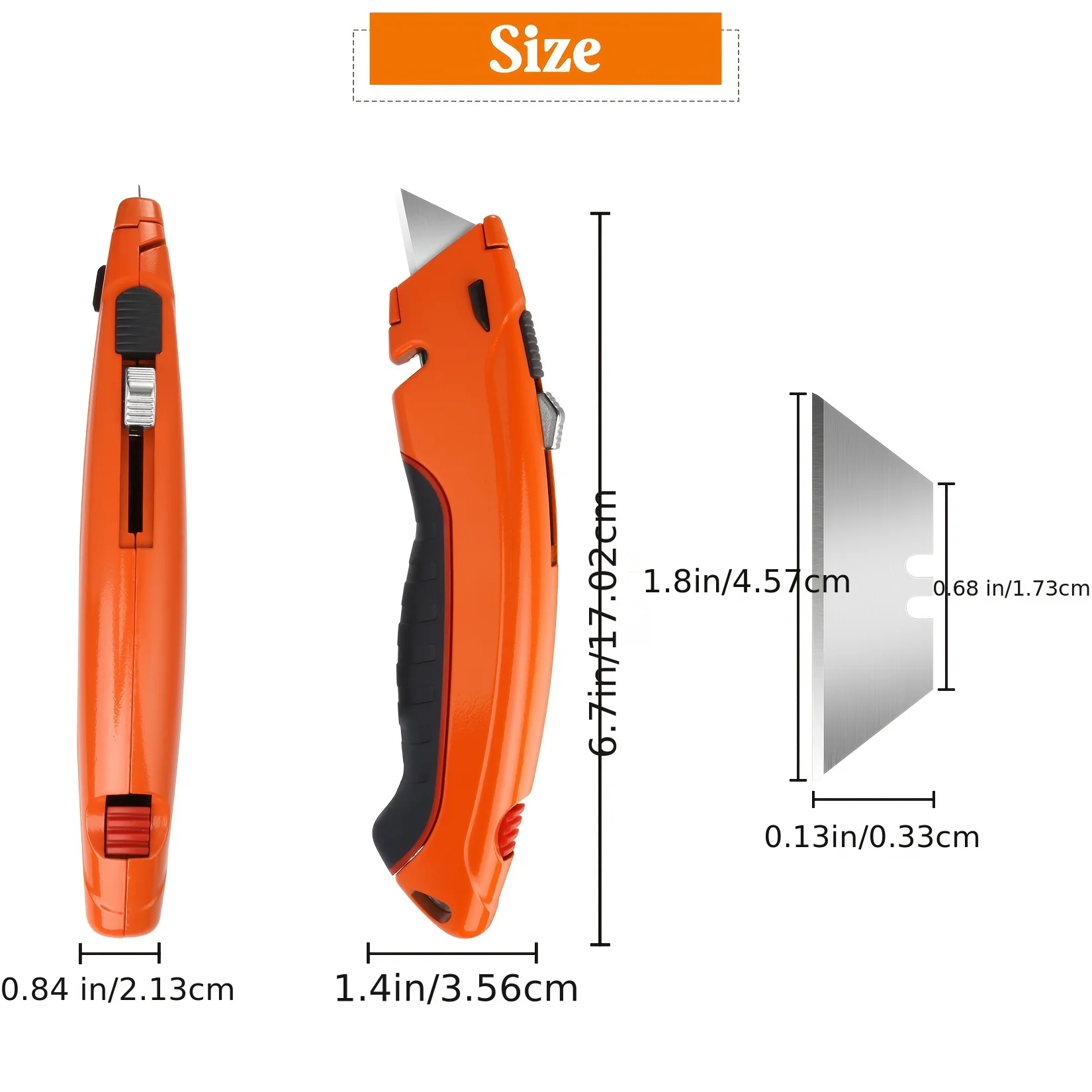 DIYSELF Folding Utility Knife with Quick-Change Mechanism, Adjustable Blade Depth, Anti-Rust SK5 Steel Blades, Ideal for Heavy-D