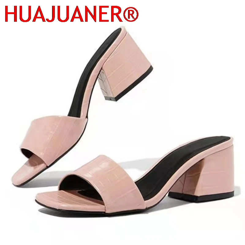 

Summer Slippers Women Fashion Shoes for Women Black Large Sandals Luxury Heel Slippers Zapatos De Mujer