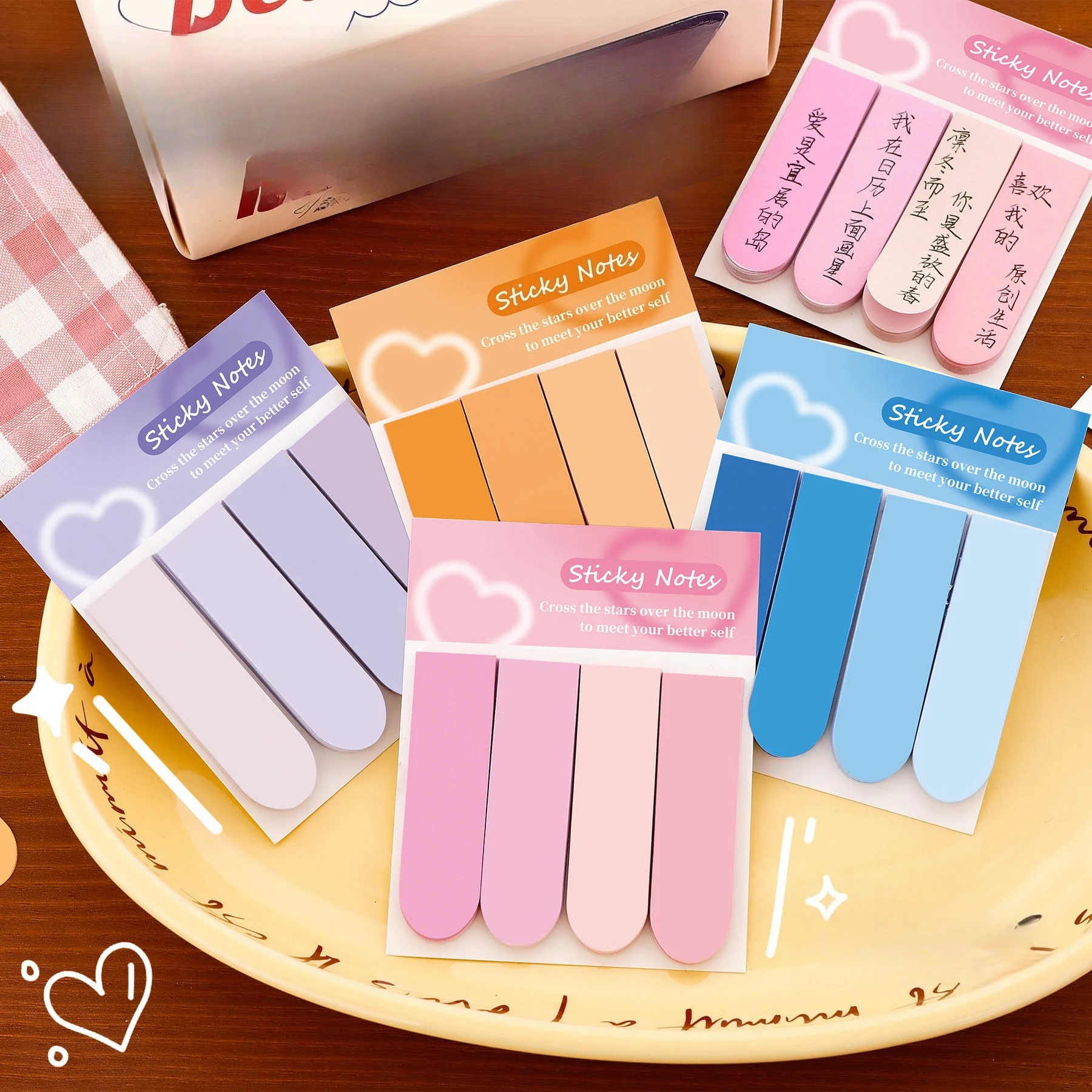 80 sheet Sticky Note Student Simple Mark Index Sticker Stationery Cute Message Note Paper N Times Sticker Japanese Stationery