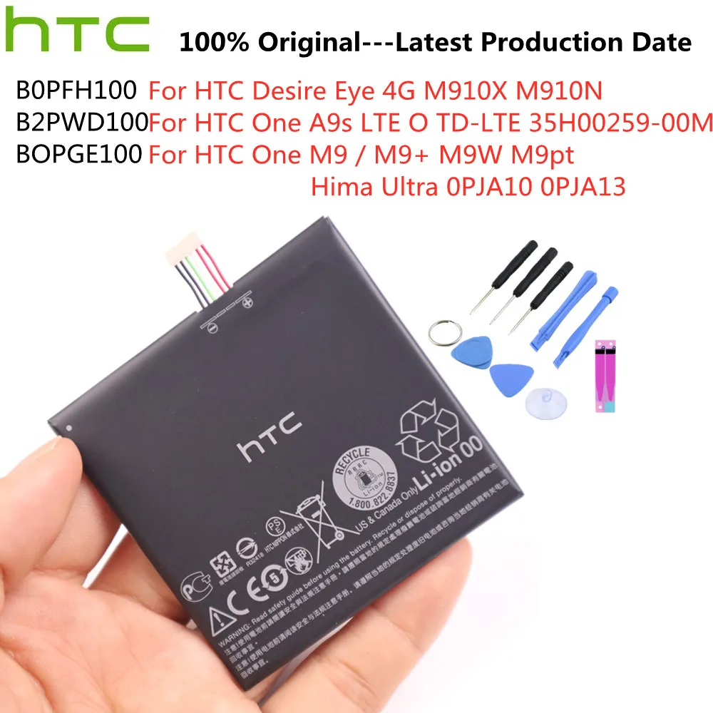 Оригинальный аккумулятор большой емкости для HTC One A9s M9 Plus M9+ M9W M9pt Hima Ultra 0PJA10 Desire Eye 4G M910X M910N, аккумуляторы для телефонов