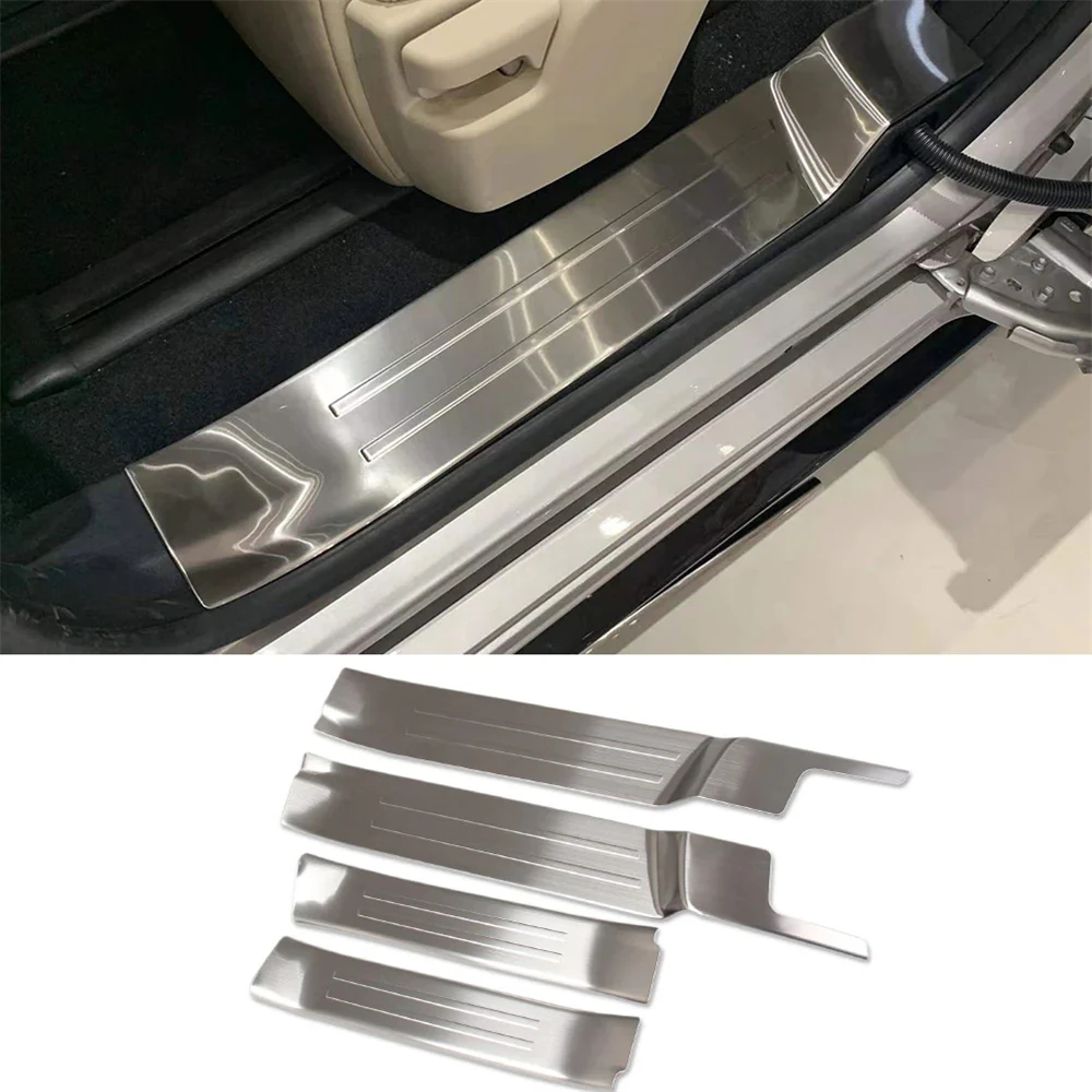 

For 2021--2025 Toyota Sienna Inside Door Sill Scuff Plate Guard Cover Trims Stainless Steel Body Kit Accessories Silver