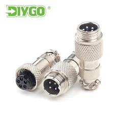 GX12 Male Female Aviation Butt Type Cable Connector 2/3/4/5/6/7 Pin Male&Female Docking Aviator Aviation Circular Plug Socket