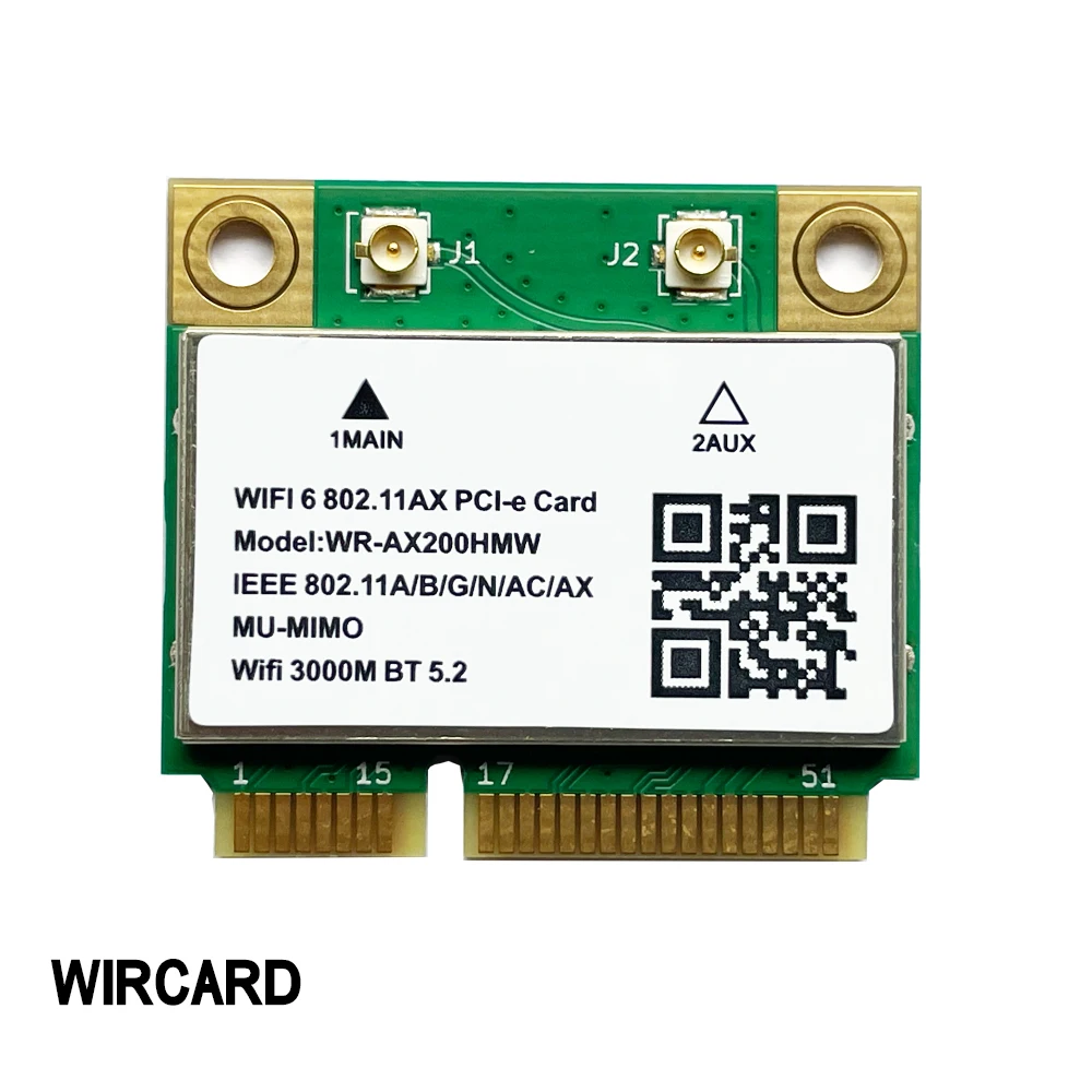 WIRCARD AX200HMW AX200 WIFI6 Module MINI PCIE 802.11ax 160Mhz Network Card WIFI Card For Laptop Win10