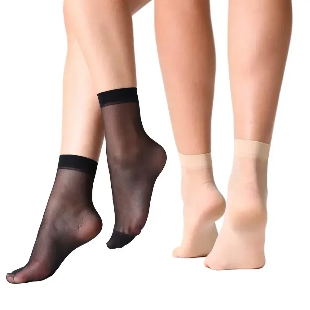 Meias de nylon transparente para mulheres, ultrafinas, finas, seda Sox, cristal elástico, senhoras, feminino, moda primavera, verão, 200 pares