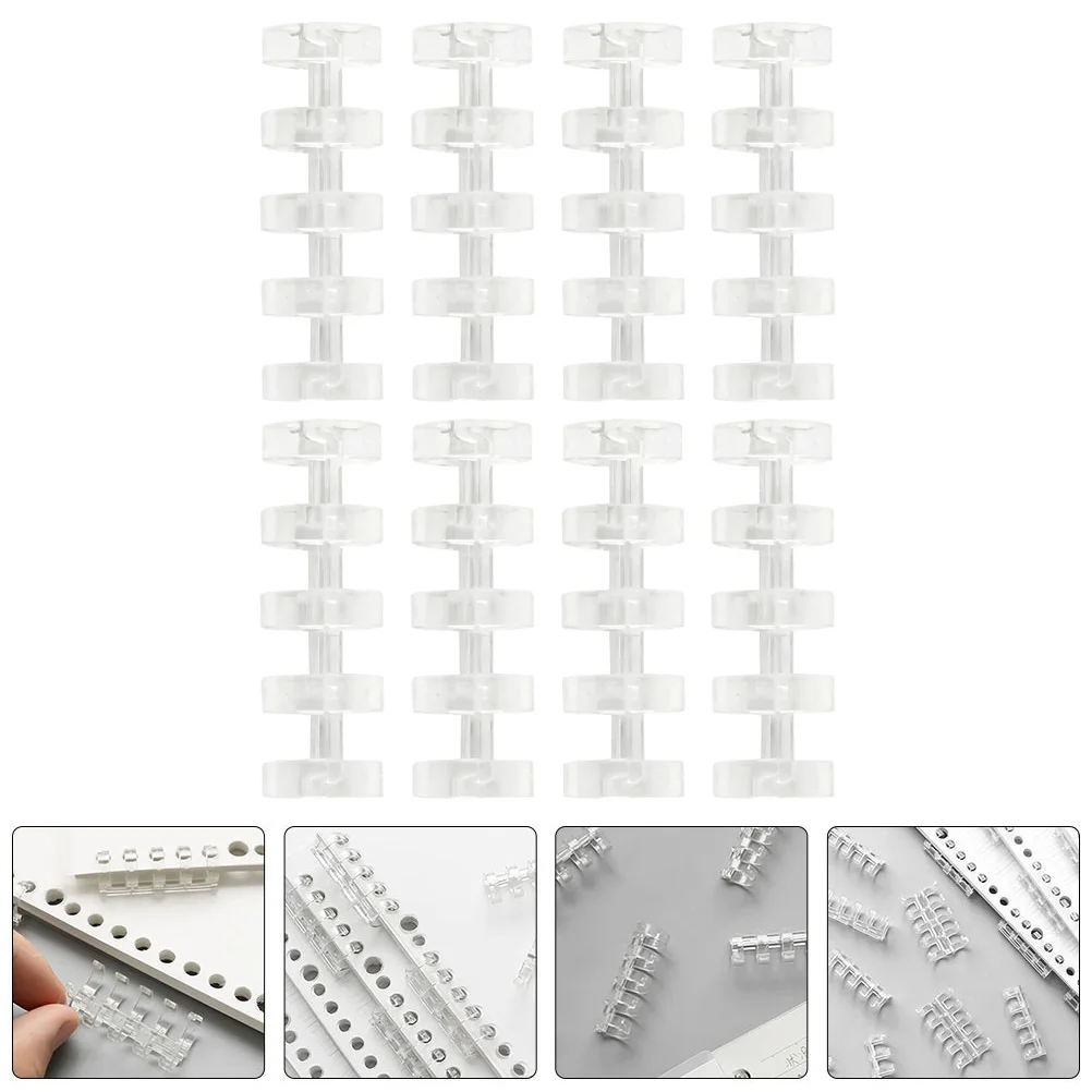 

8pcs Five-Hole Segmented Binders High-Quality Creative Scrapbook Clips For Artists Office Workers Practical File Binder