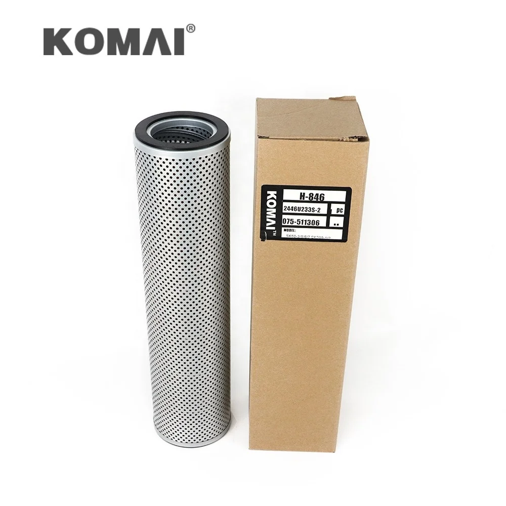 

075-511306 Hydraulic Oil Filter 2446u233s-2 For Kobelco Excavator Sk60 Sk100 Sk120