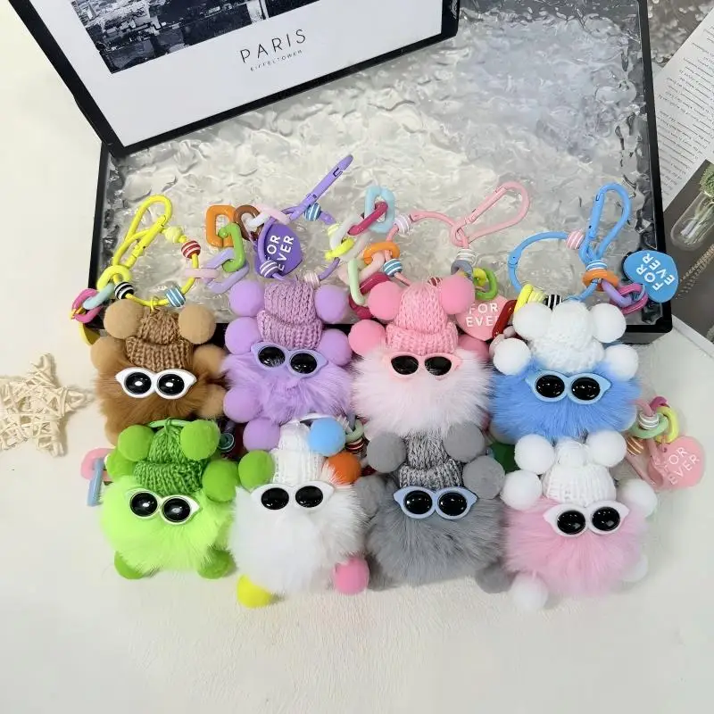 Imitation Otter Rabbit Fur Cute Little Coal Ball Bag Pendant Backpack Exquisite Doll Hanging Decoration Cartoon Doll Keychain