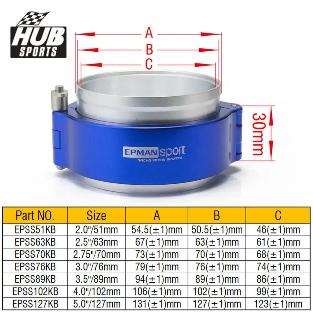 HUB sports Quick Release Performance HD Clamp System Assembly For 2.0