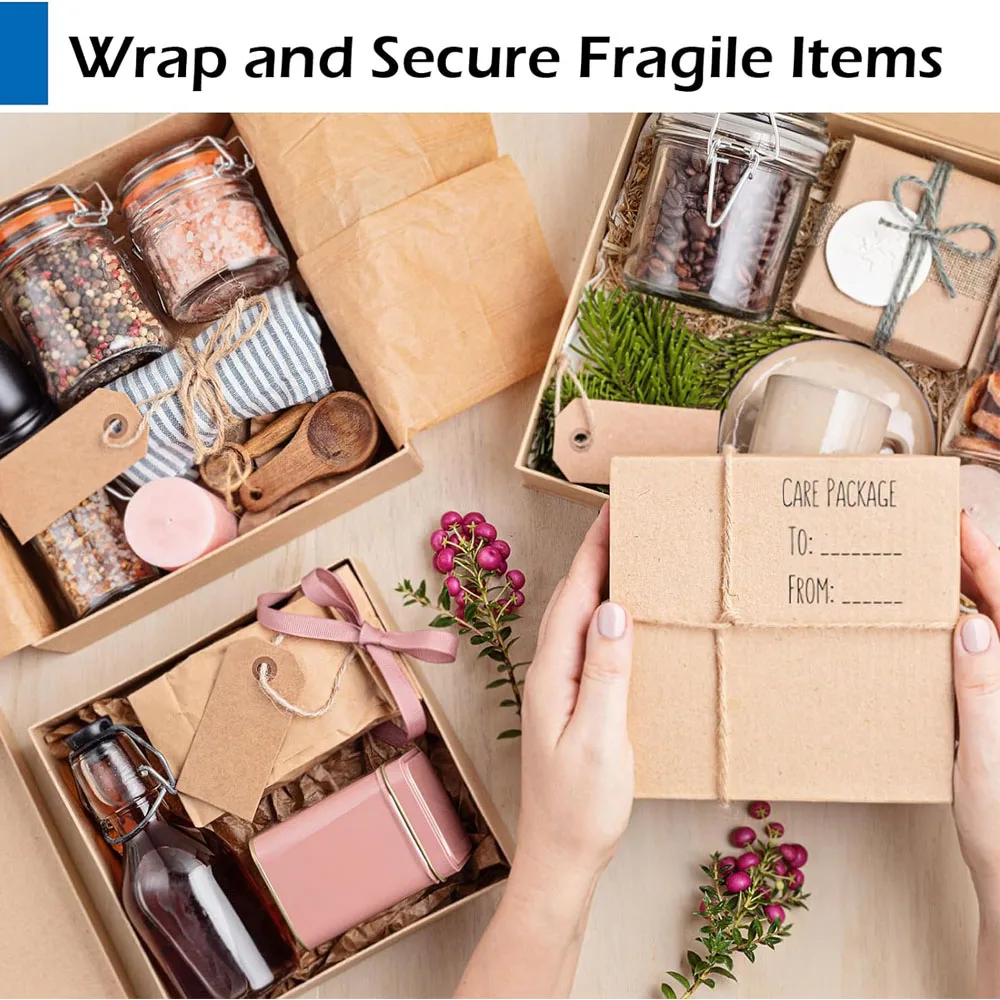 1Roll 10*1000CM Brown Kraft Paper Biodegradable Gift Wrapping Paper for Gift Wrapping Moving Packing Art Craft Packing Paper