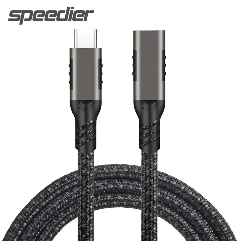 5A Short Type USB C Extension Cable Fast Charger 100W 2m 3m 2 3 Meters Male To Female USB 3.2 Gen2 10Gbps Data Cable PD Charging