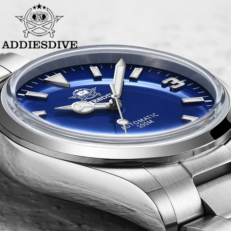 

ADDIESDIVE AD2112 Watch For Men BGW9 Blue Luminous Waterproof 100m Sapphire Glass Luxury Automatic Mechanical Watch reloj hombre