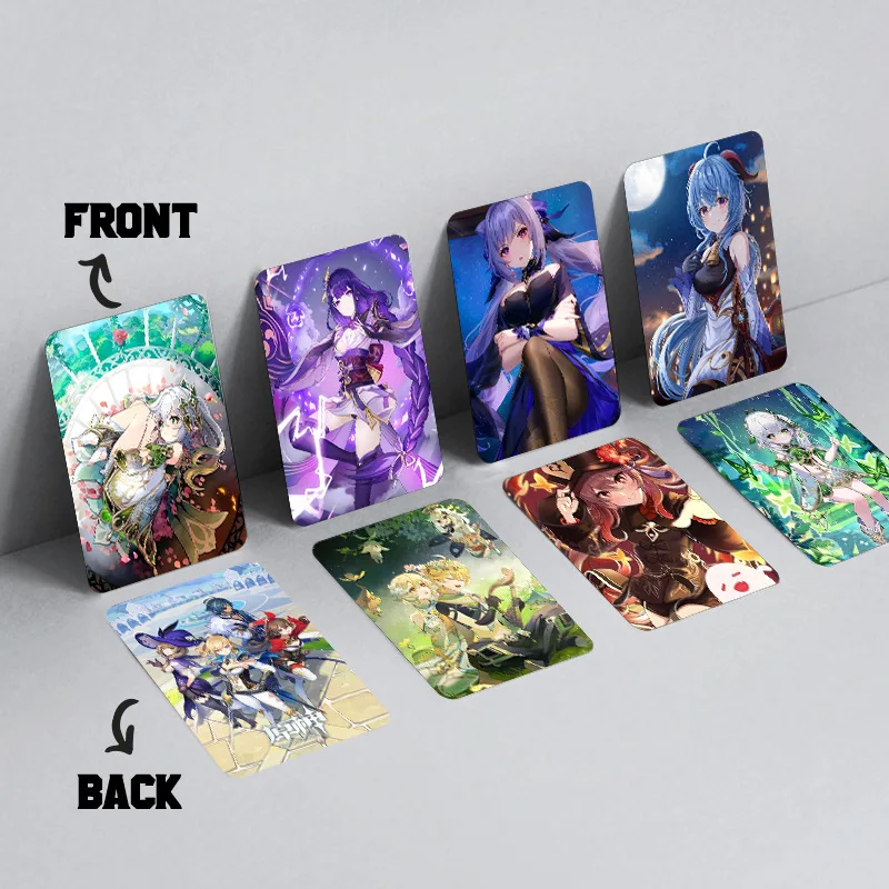 60pcs/set NEW Anime Game Genshin Impact Lomo Card Photo Double-sided High Quality HD Photocard Fans Collection Decoration Gift