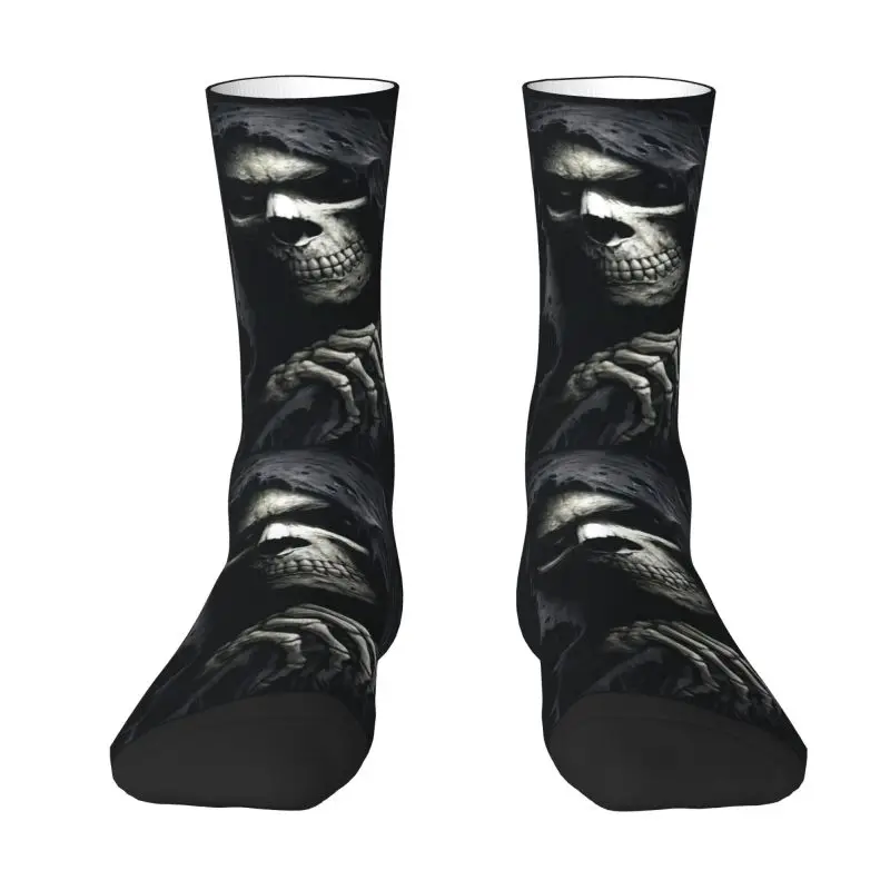 Cute Horror Gothic Grimm Reaper Socks Women Men Warm 3D Printed Death Skull Skeleton Basketball Sports Socks