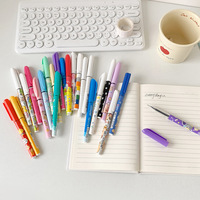 6pcs/set Cartoon Gel Ink Pen Business Office Signature Pen Writing Pen Student Exam Writing Pen Gel Ink Pen Set for Kids