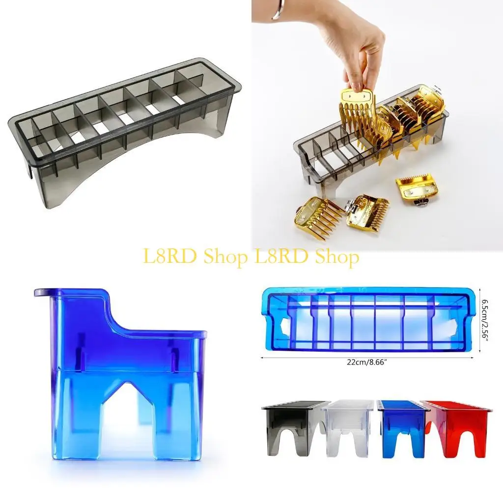 

L8RD 8 Guide Limit Comb Storage Box Electric Hair Clipper Rack Holder for Case Barber Salon Hairdressing Tools