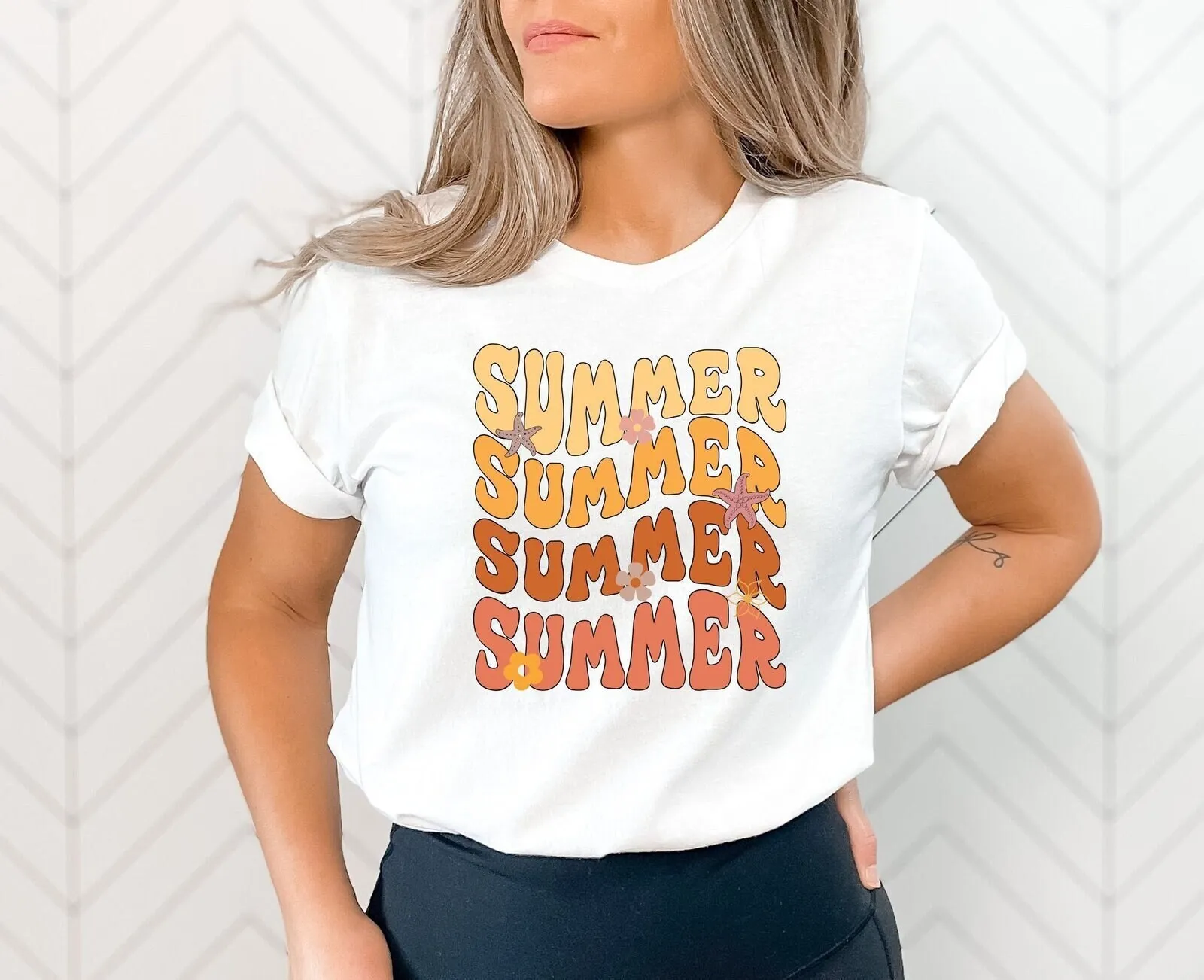 

Летняя футболка, модная винтажная ретро-пляжная футболка для любителей отдыха