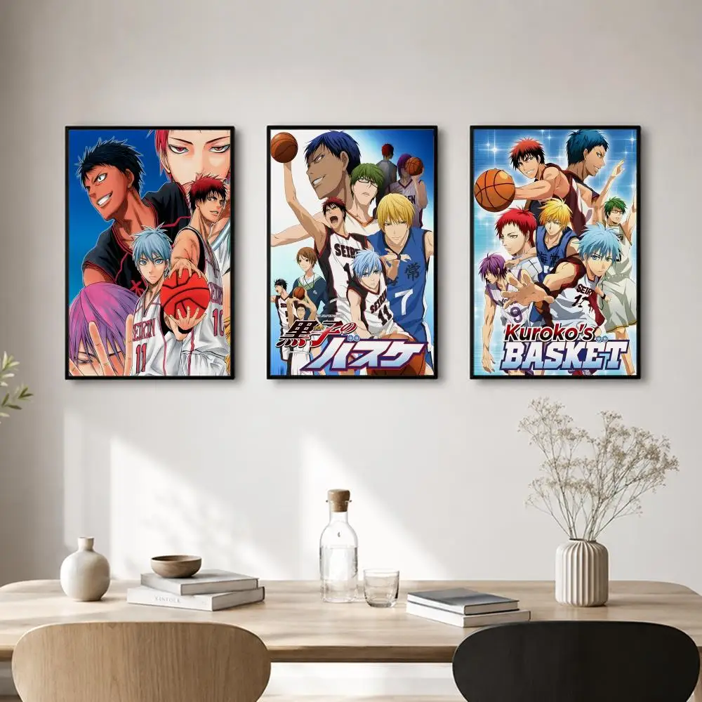 Anime Kuroko No Basket Poster Self-adhesive Art Waterproof Paper Sticker Coffee House Bar Room Wall Decor