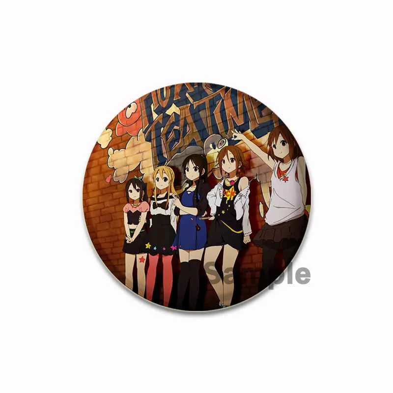 Anime K-ON Brooches Hirasawa Yui Akiyama Mio Cosplay Cartoon Badge Bags Breastpin for Backpacks Clothing Jewelry Handmade Pins