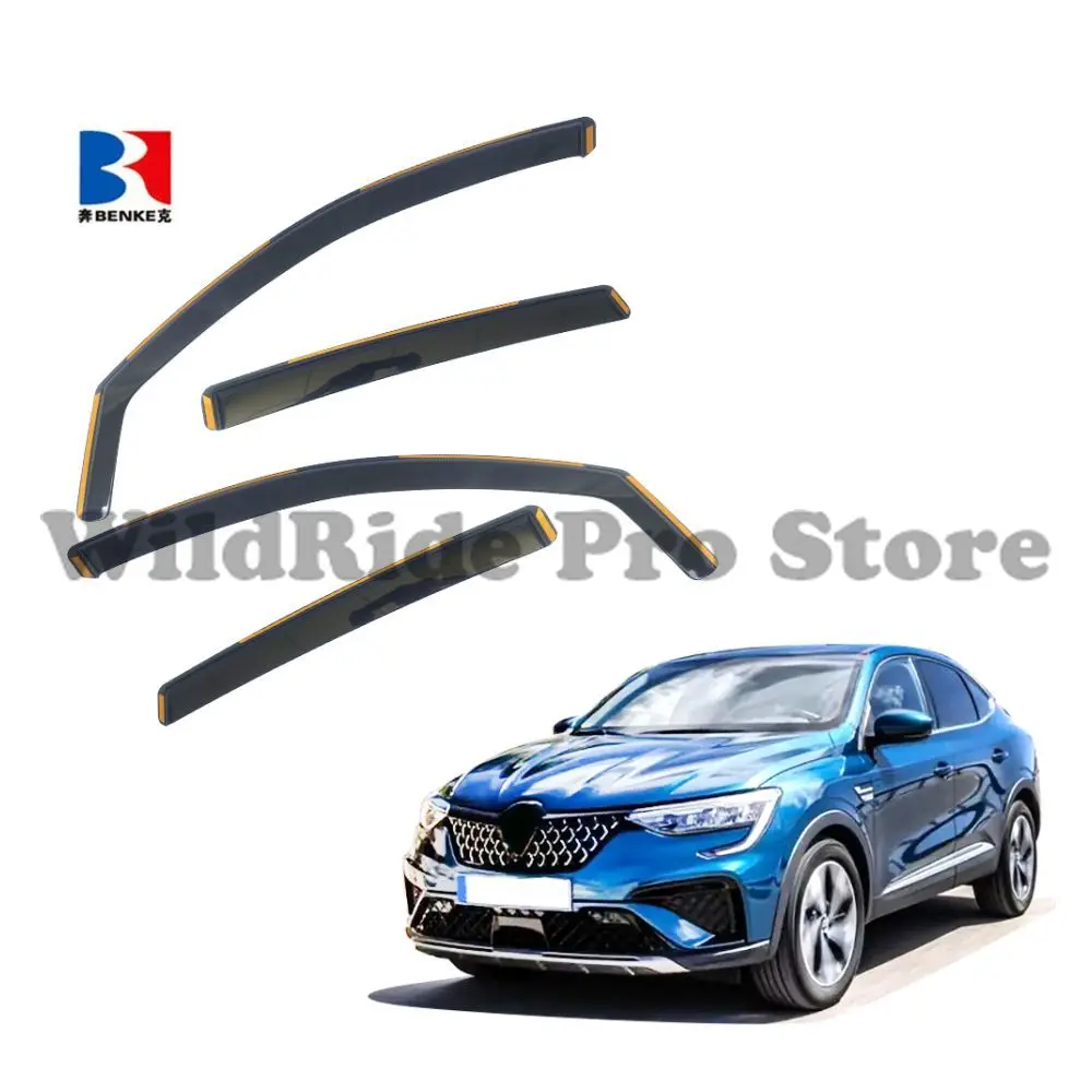 1 set unbreakable jet deflector computer for Renault Arkana 2023 in channel window sun visor