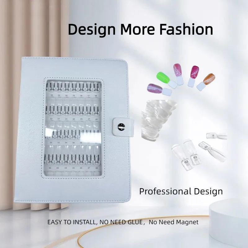 fitfit 150-Color Nail Art Display Book - Non-Magnetic Removable Swatch Palette for Salon Use