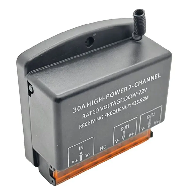 AB66-Wireless 2 Channel Relay Receiver 433Mhz DC 9-72V 30A For Motor For Water Pump Light Switch