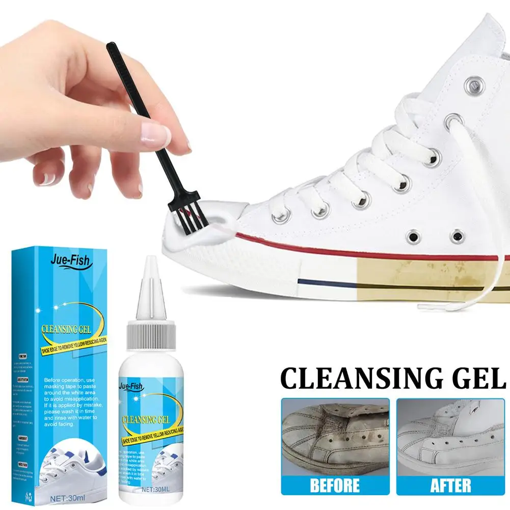 

30ml Shoes Cleaner Kit Removes Shoes Whitening Cleansing Foam Shoe Dirt Shoes Washing Brush Cleaning Machine Cleaner Gel Wi D0W5