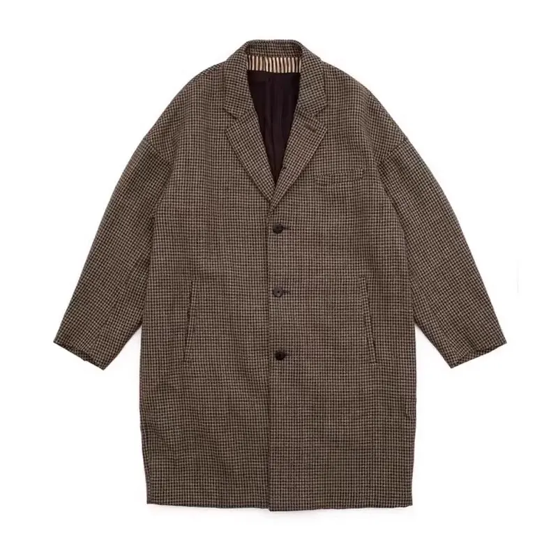 VISVIM WMV 21aw HAMMONS COAT long wool coat tweed houndstooth trench coat