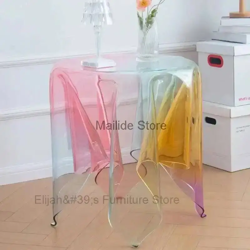 

Table Nordic for Plastic Color Living Coffee Room Furniture Sofa Side Table Small Apartment Household Balcony Small Round Tables