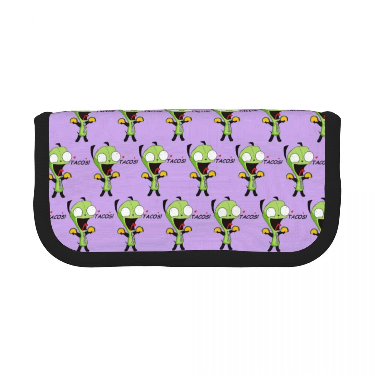 Gir Loves Tacos (Invader Zim) Pencil Cases for Student Gifts Pen Box Pencil Bag Large Storage Pencil Pouch Pen Holder