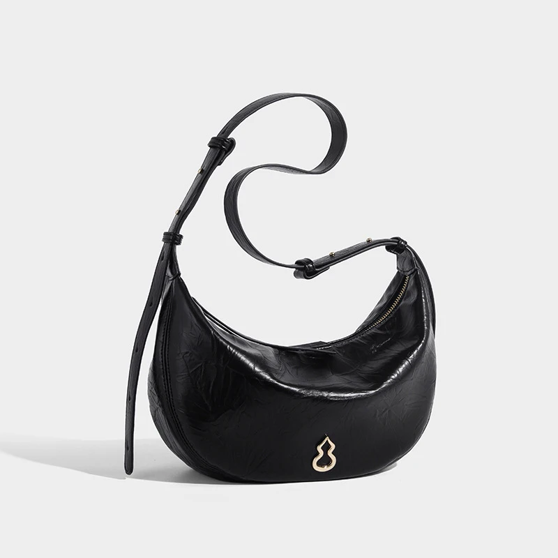

Women's Crescent Handbag，Fashionable and versatile crescent bag for women，2026New large-capacity half-moon underarm bag，Casual t