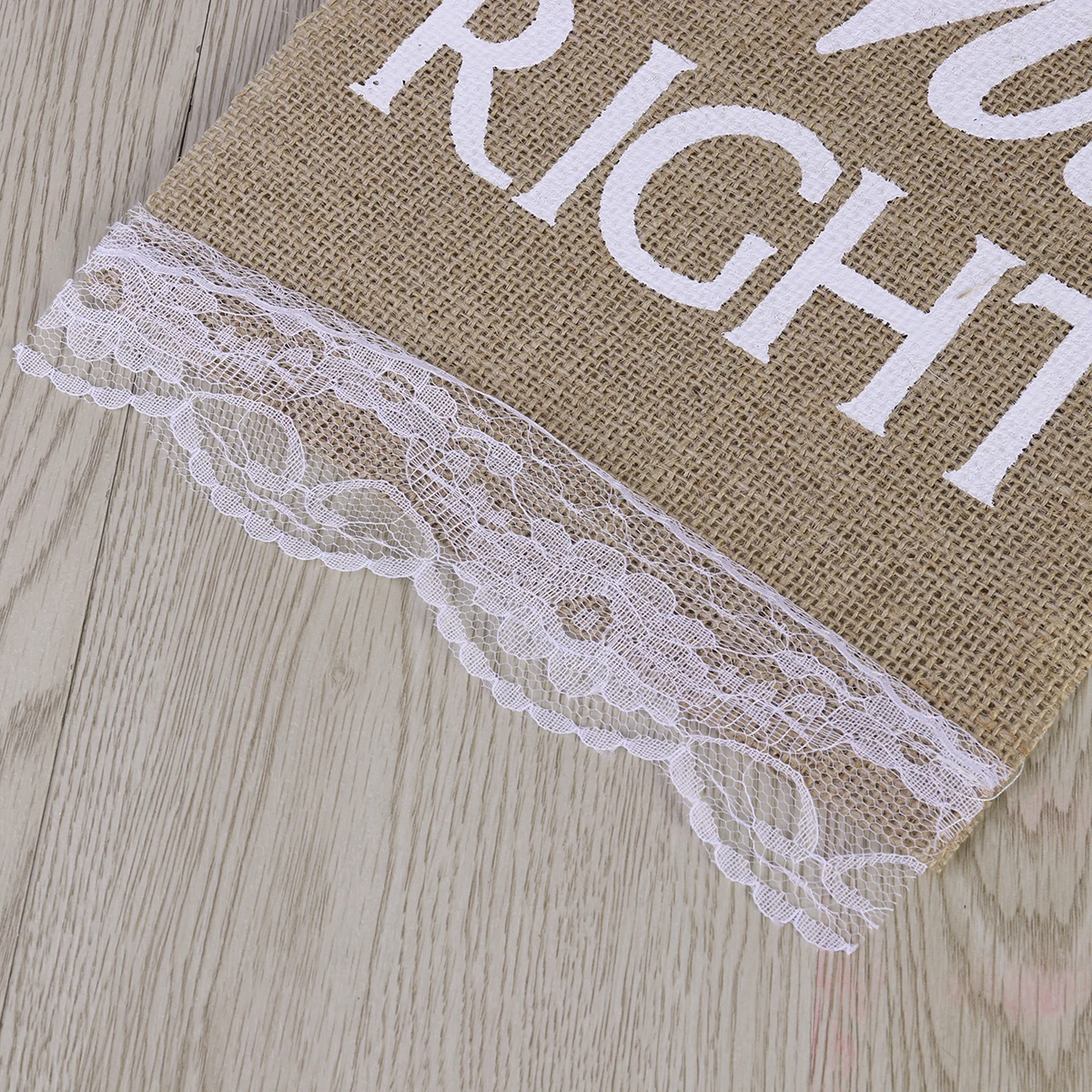 

2pcs Banners Decor Groom Signs Photo Props Chair Flag Khaki Chair Banners Wedding Sign Lace Fringe Retro Arrangement