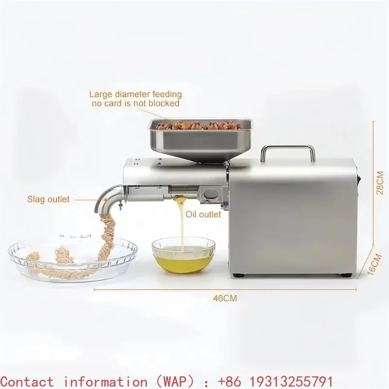 【Seller's Recommendation】Oil Press Machine Mini Oil Extracting Machine Small Peanut Oil Extractor Stainless Steel Oil Press Home