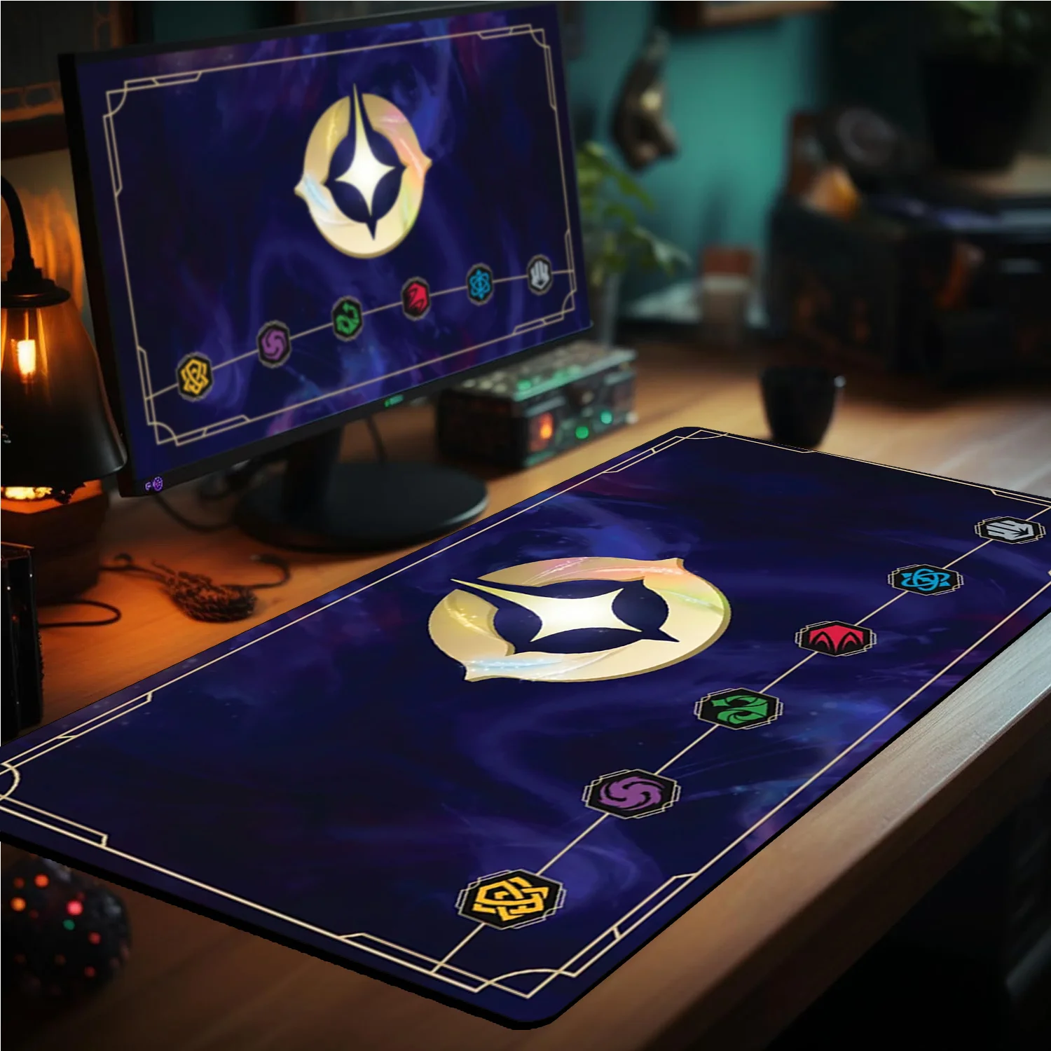 Lorcana Play Mat Mouse Pad Trading Card Games Party Game Accessory Rubber Desk Interior Carpet Rug Playmat Pc Gaming Set Up