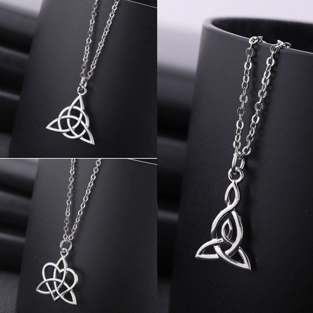 Teamer Witch Knot Pendant Necklace For Women Viking Irish Celticss Knot Magic Wicca Necklaces Jewelry Christmas Gifts Wholesale