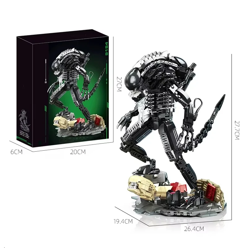 882PCS Alien Monster Building Blocks Classic Movie Robot Assemble Model Bricks Desktop Display Educational Toys Holiday Gifts