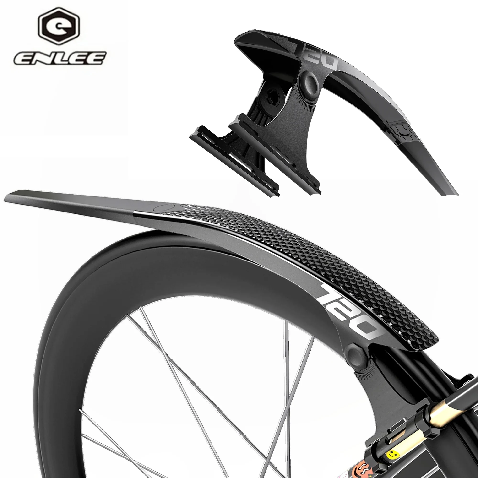 ENLEE Bicycle Mudguard Bike Fender PP Soft Plastic Mudguard Strong Toughness Road Suitable For Cycling Protector Accessories