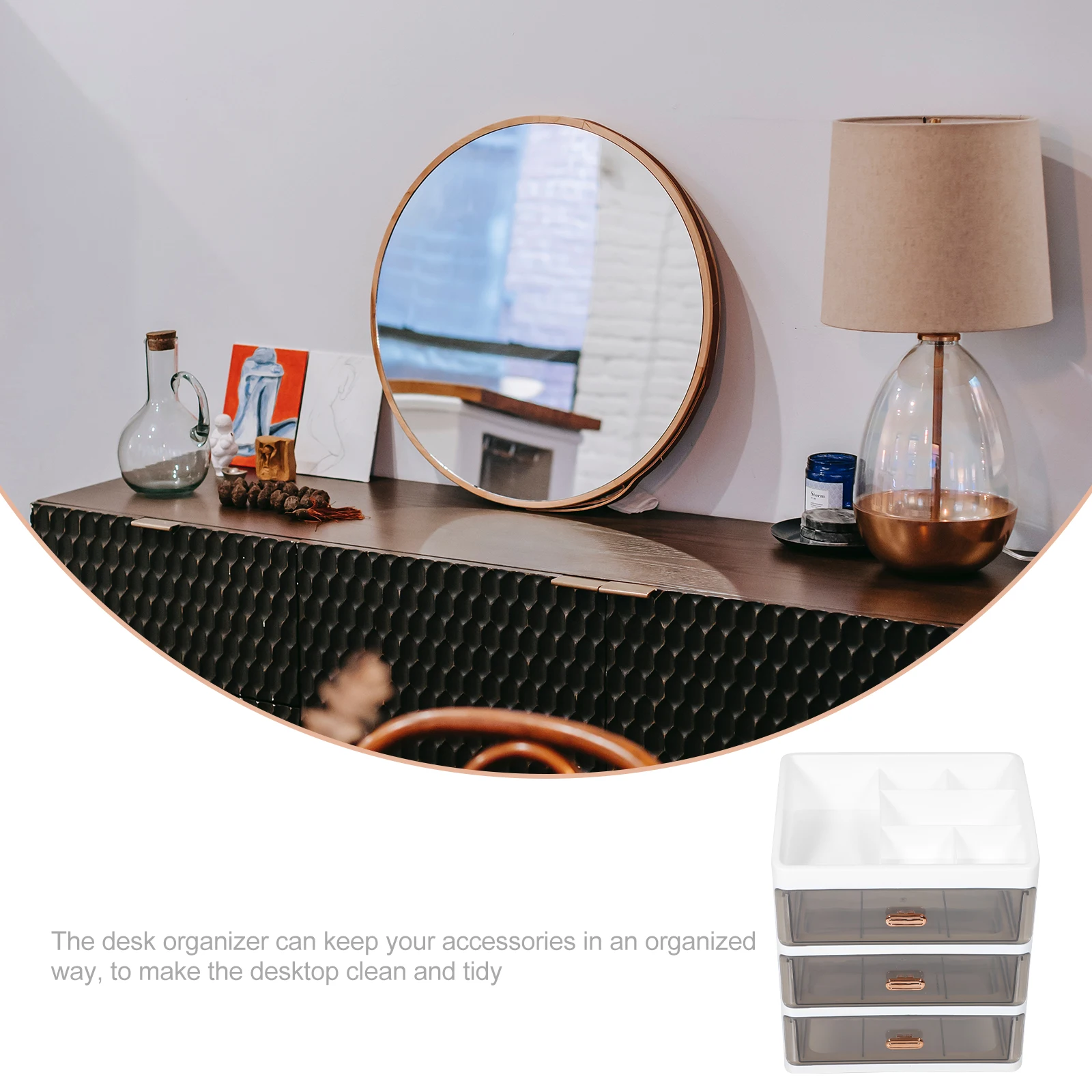 

Makeup Organizer Drawers Storage Box Bedroom Desktop Organizer Makeup Display Case Jewelry Holder Multipurpose Storage