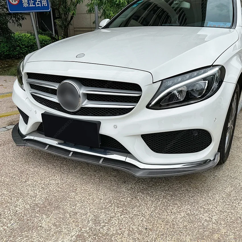 

For Mercedes Benz C Class W205 C205 S205 C160 C180 C200 C260 C300 C350e C450 AMG 2015-2018 Car Front Bumper Lip Splitter Bodykit