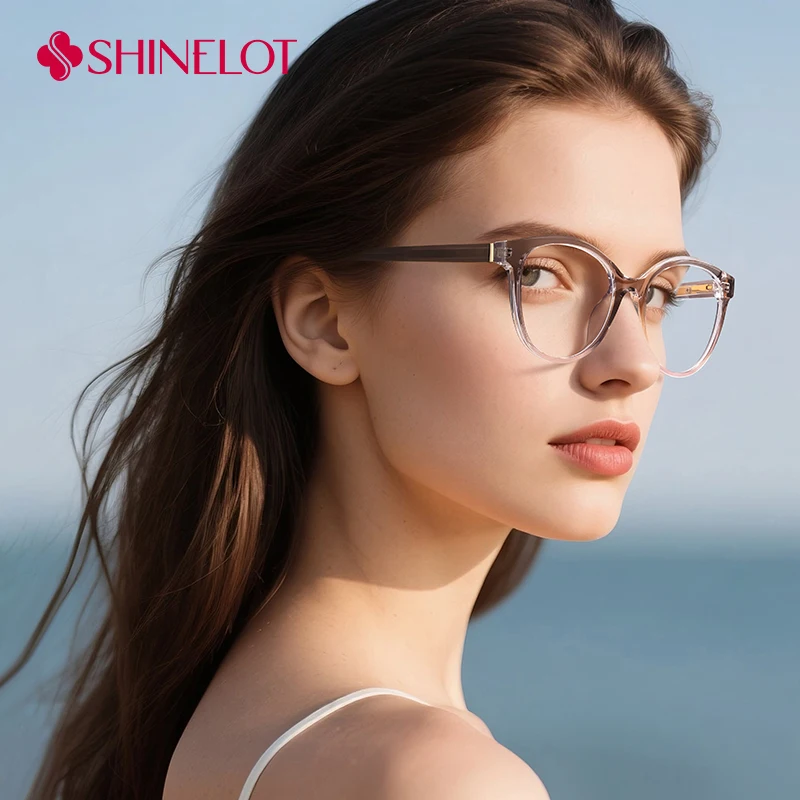 

92601 Antique Oval Cat Eye Eyeglasses Frame Radiation Protection Date Glasses Youth Style Anti-Blue Light Reading Eyewear
