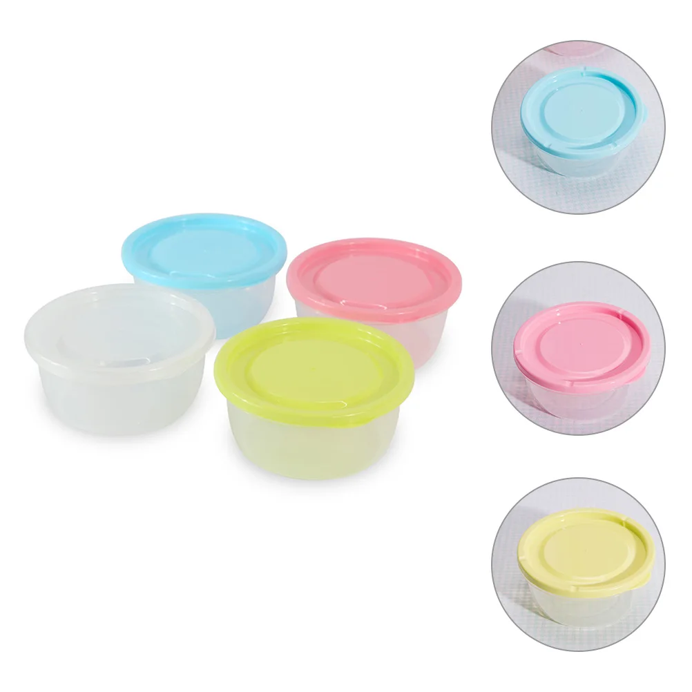 

4pcs 600Ml Food Storage Containers Fresh Keeping Box Bpa Free Leak Proof Stackable Kitchen Storage Box Reusable Fridge Food