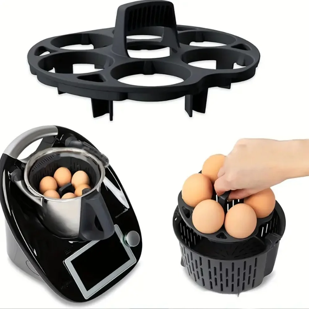 

Thermomix 6-in-1 multifunctional egg steamer and boiler, egg holder, cooking basket compatible with TM5, TM6, and TM31