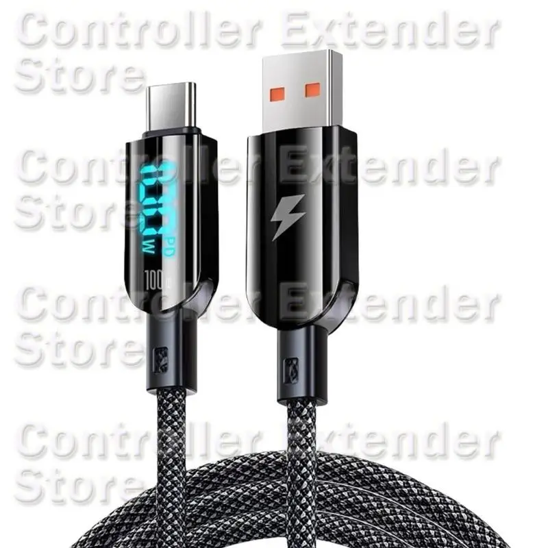 N84B USB C Extension Cable Type C Braided Cable Type C Male to Male Data Cord 480Mbps