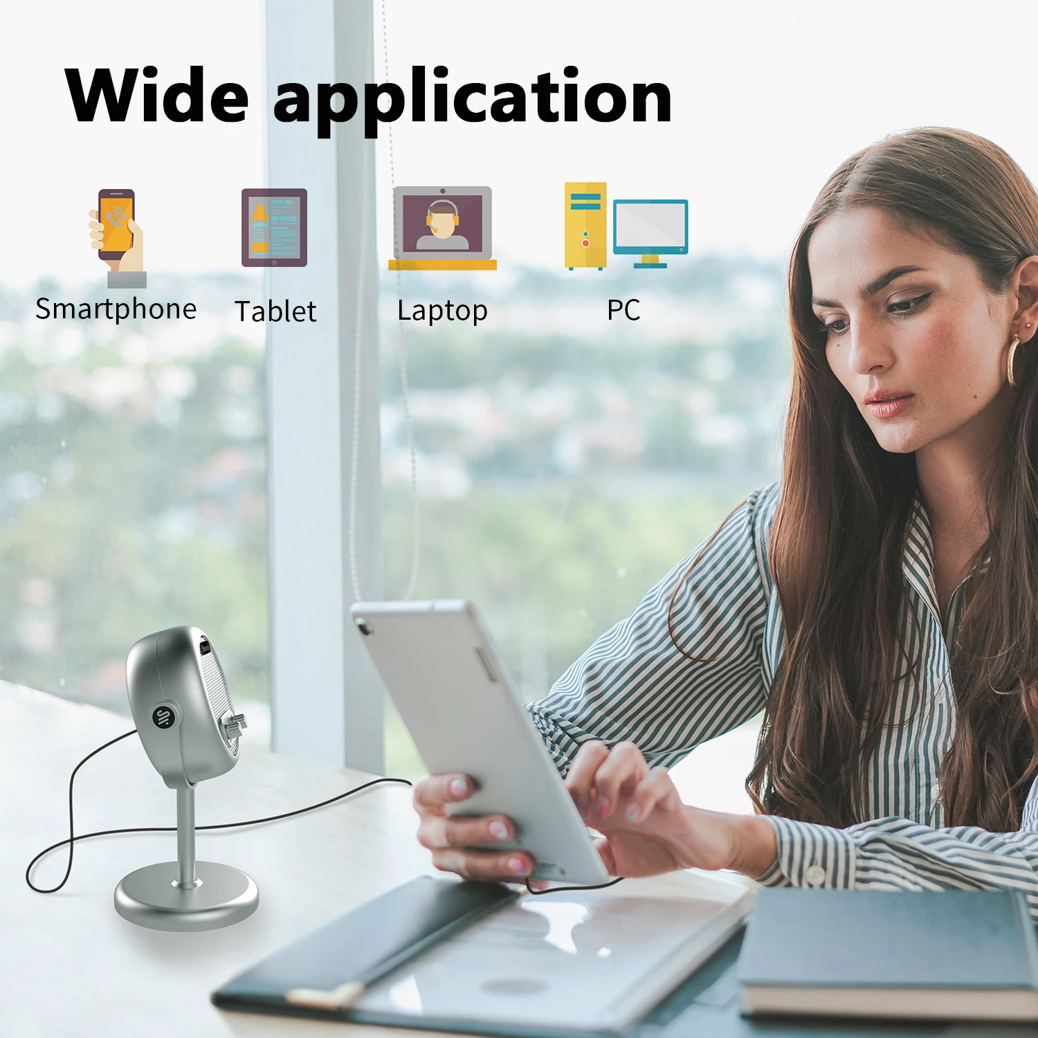 Saramonic Xmic Z4 빈티지 스타일 마이크, 데스크톱 USB 콘덴서 마이크, 안드로이드 맥 윈도우 컴퓨터용 라이브 퍼포먼스