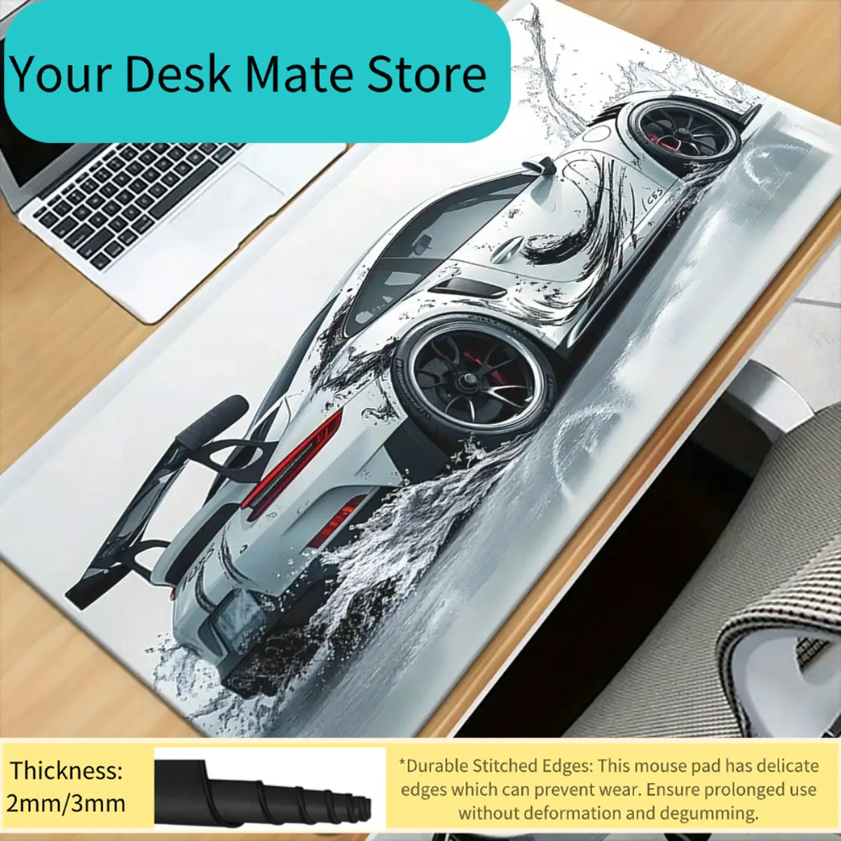 Number 1 Printed Mouse Pad Non-Slip Rubber Base Washable Cloth Surface For Gaming Office PC Desk