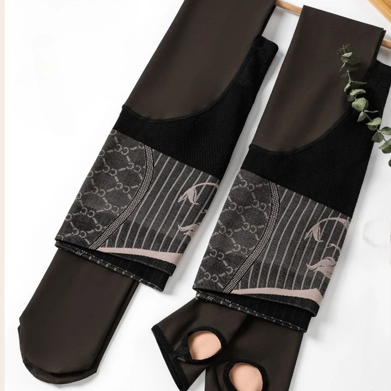 الحرير الأسود حجم كبير المرأة الربيع صالح 50-110 كجم الصيف رقيقة وهمية شفافة المياه لامعة جوارب عالية الخصر LeggingsTights #3