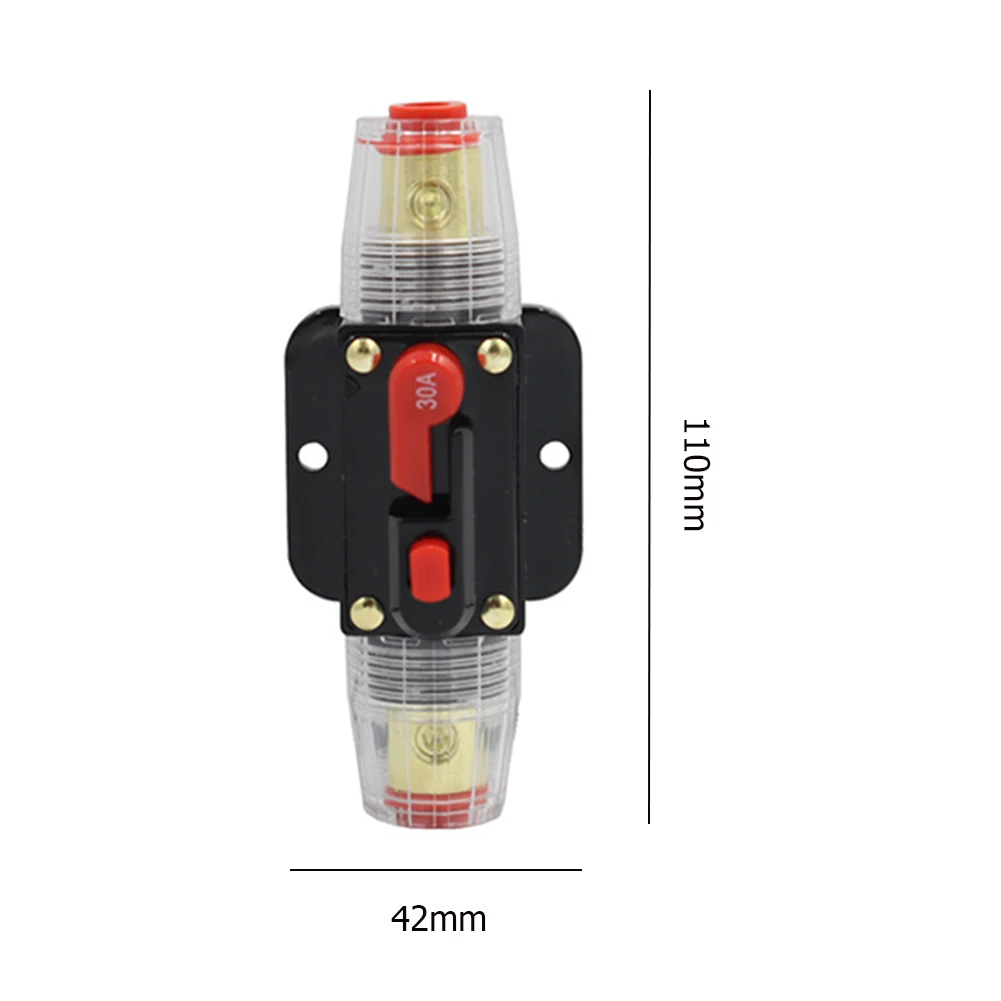 Circuit Breaker 20A 30A 40A 50A 60A 80A 100A 125A 150A Short Protection Fuse Holder 12-24V DC Car Truck Audio Resettable Fuse