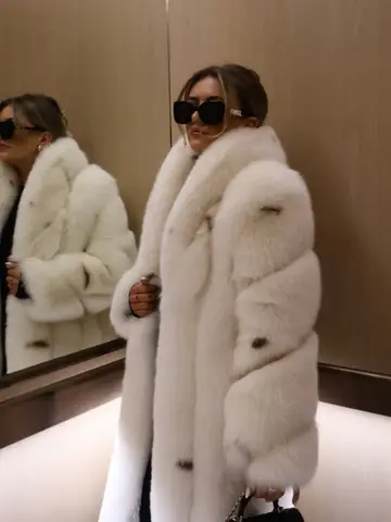 10 best sales महिलाओं के लिए सफेद फर कोट - №8
