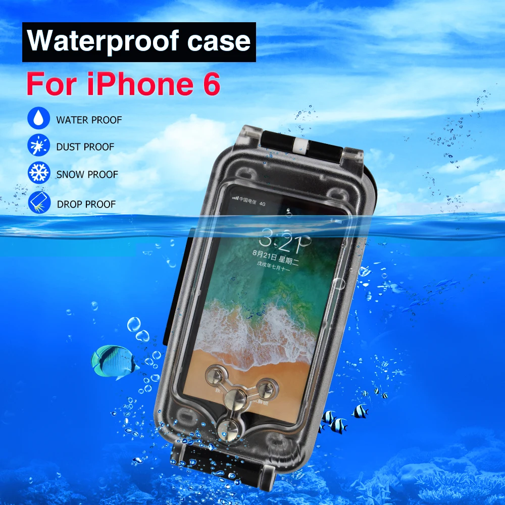 Professional IPX8 40Meter Buttons Control Waterproof Phone Case For Iphone 6/6plus