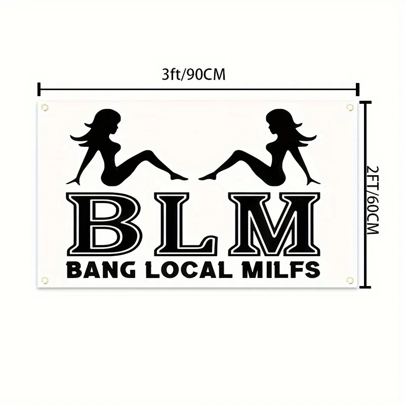 3x5fts 2x3fts BLM Bang Local Milfs Fun Flag College Dorm Man Cave Home Bedroon Wall Decoration